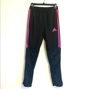 Adidas Girl’s Climacool Black + Pink Sweatpants